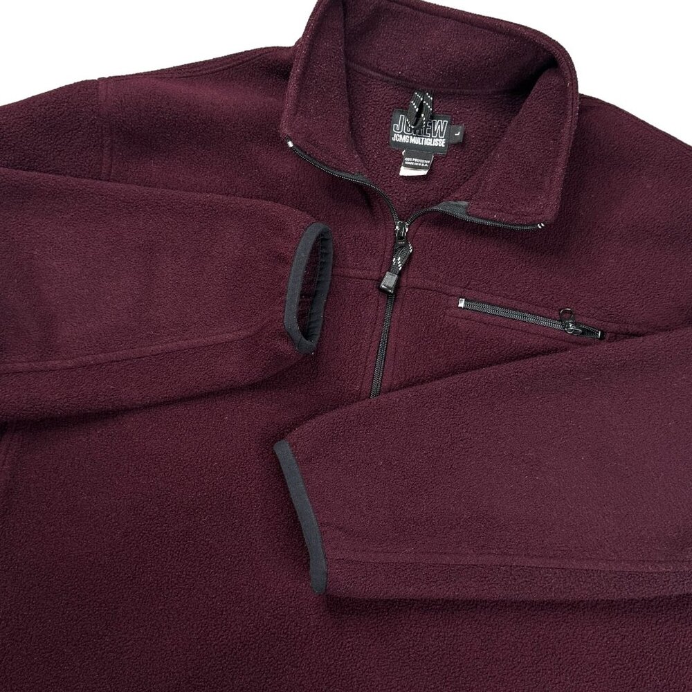 J. Crew‎ JCMG Multiglisse Men's Fleece Quarter Zip Made In USA